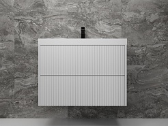 Style Line Мебель для ванной Стокгольм 80 подвесная белый рифленый софт – фотография-3